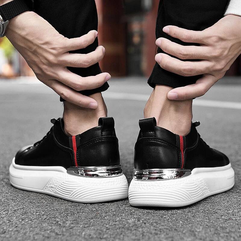 5001 Man White Sneakers Men Elevator Height Increase Insole 6cm Sports Plus Size 37-43 ddmysaturn