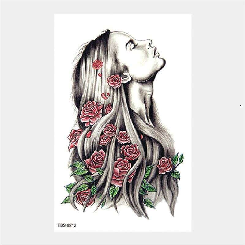 Black Animal Mandala Flower Disposable Tattoo Sticker TBS Series