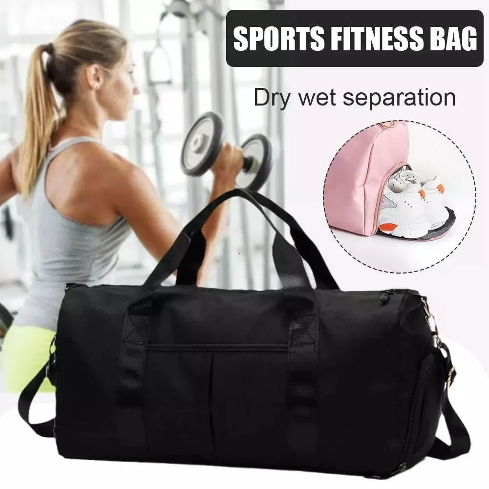Travel Workout Fitness Sports Gym Bag Luggage with Wet Pocket Shoes Compartment Travel Yoga Sports Gym Duffel Bag for Men Women 250903