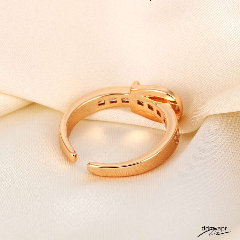 Collections Fashion Titanium Ddmyday Steel Belt Buckle - Rose Gold/Yellow Gold Adjustable Statement Finger Ring For Women (Us Size 4-10) Ddmyday