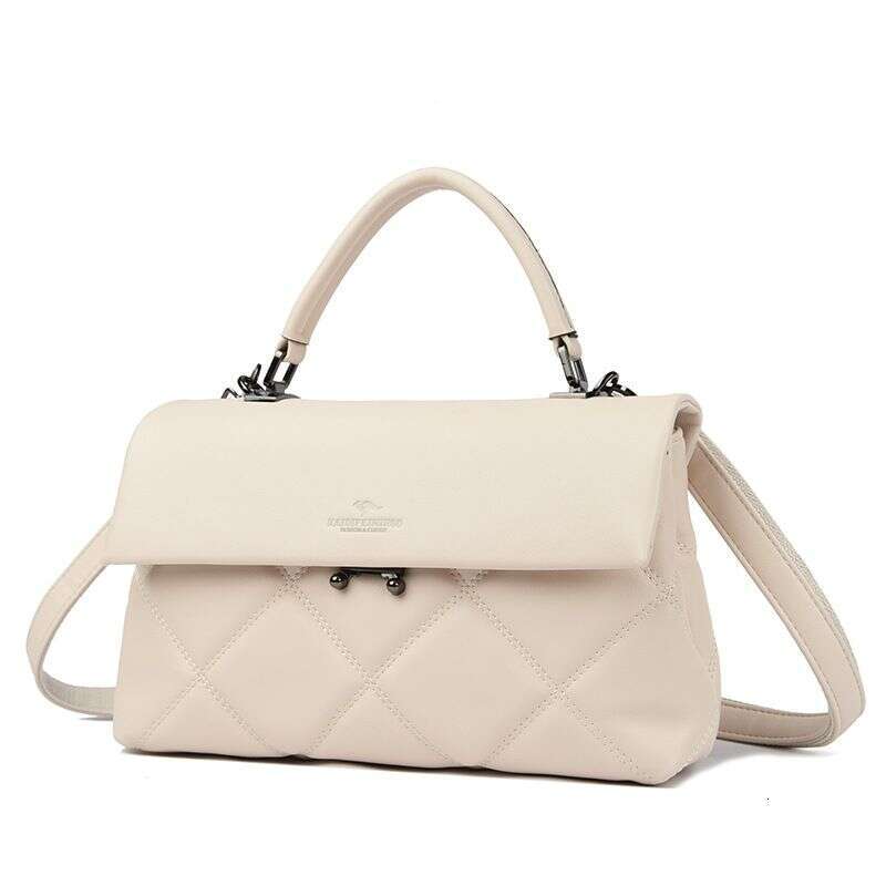 Cross Border Autumn And Winter New Fashion Bags Urban Simple Hand Held Messenger Rhombus Soft Leather Women's Bag