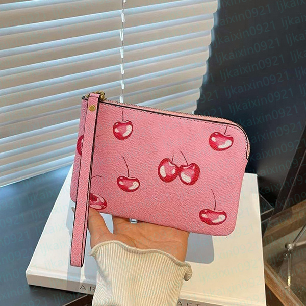Wallet Designer Women Wallets Luxury Mini Clutch bag Lady Coin Keychain Zipper Cherry Strawberry Print Purse Designers Card Holder Card Holders' Zero Purses