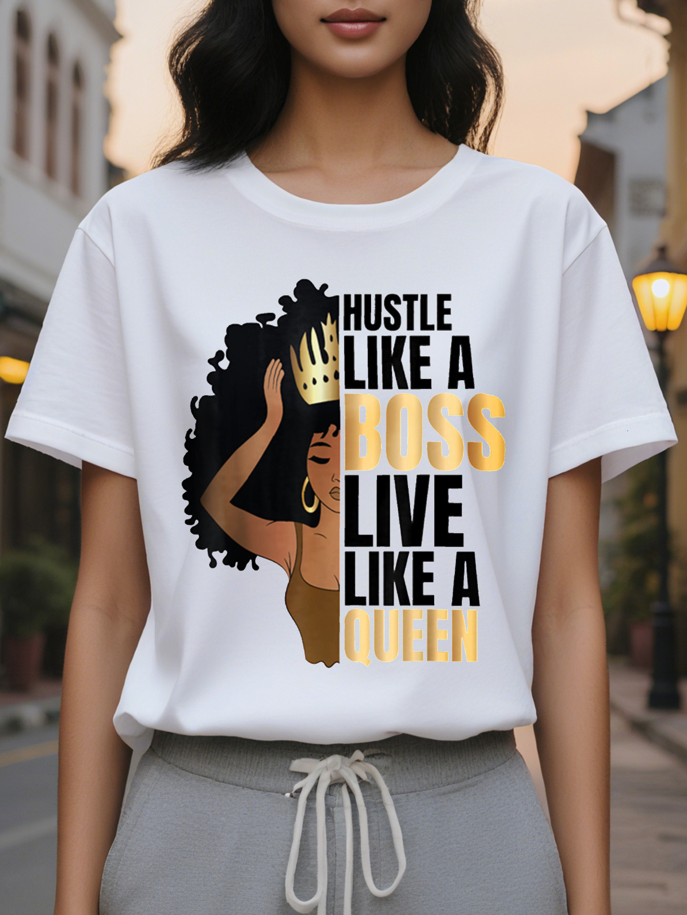 Vibrant Figure Letter Print Crew Neck T-Shirt Soft Breathable Short Sleeve Tee Spring Summer Women's Casual