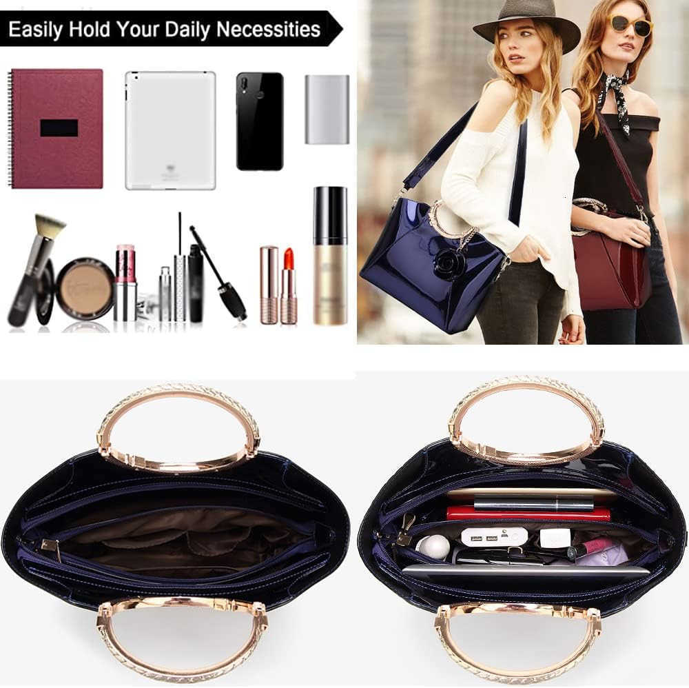 Leather Handbags for Women Top Handle Tote Bags Stylish Satchel Handbag Evening Bag Purses Ladies Shoulder Bags M250904