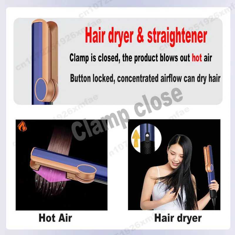 2 IN 1 Professional Hair Straightener Hair Dryer Styling Tool Negative Ion hairdryer Iron LongLasting airstraitW250904