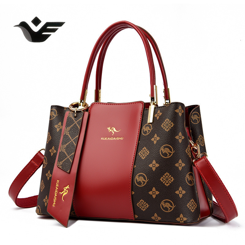 Feiyan Free Shipping New Designer Luxury Shopping Kangaroo Soft Leather Single Shoulder Crossbody Women's Handbag Patchwork Color Block Vintage B