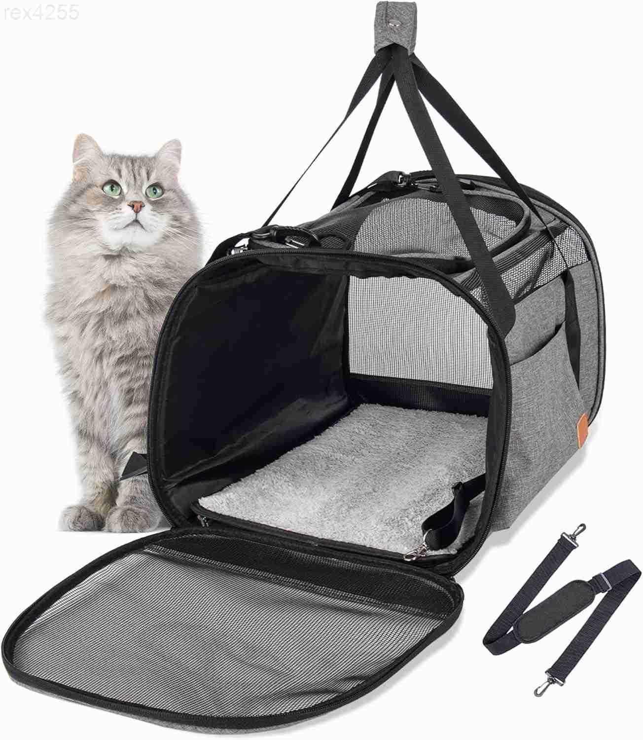 Cat Carrier for Large Cats 20 lbs Soft Sided Breathable Mesh Cat Travel Carrier Large Cat Carrier Airline Approved Washable Pet Carrier for Cats Small