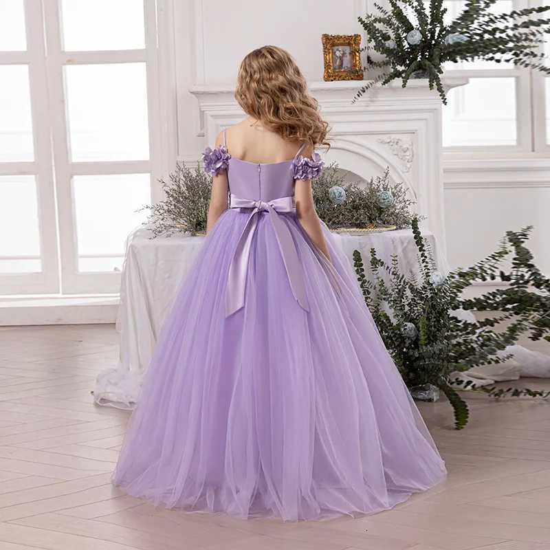 Summer Girls Purple Fluffy Skirt Birthday Party Skirt Childrens Clothing Mesh Breathable Princess Skirt New Style Z250904