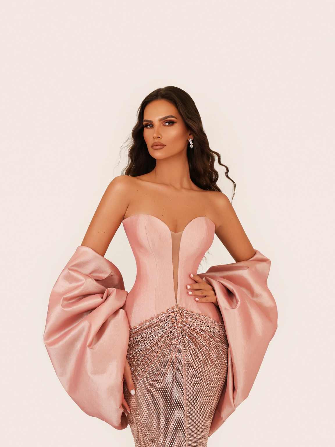 Women Prom Dress Celebrity Sexy Strapless Sequins Gold Crystal Split Maxi Long Gowns Dress Elegant Evening Party Club Vestido