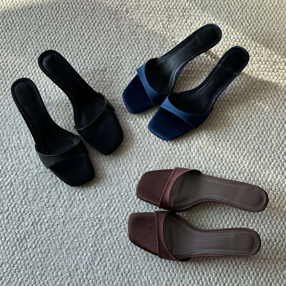 French Style Elegant High Women, Open Squ Toe Minimalist Designer Shoe Thin Heel Sandals for Outdoor Wear