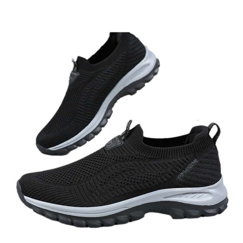 Men's Autumn Breathable Outdoor Sports Casual Bottom Soft Surface Anti Slip Lightweight Walking Shoes