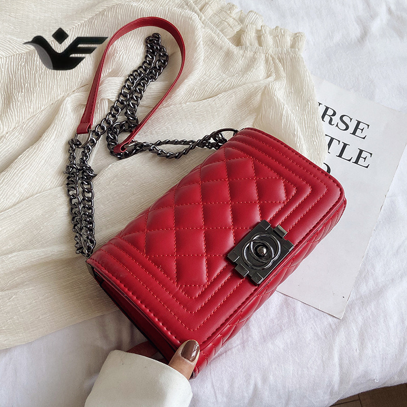 Feiyan Free Shipping New Designer Bag Luxury Shopping Bag Foreign Trade Fashion Small Chanel Style Quilted Chain Bag Elegant Women's Bag