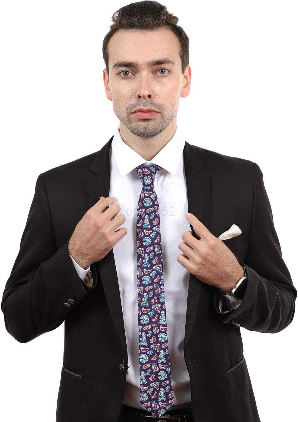 Mens Cotton Printed Floral Tie 256 Skinny Narrow Necktie Various DesignsW250904