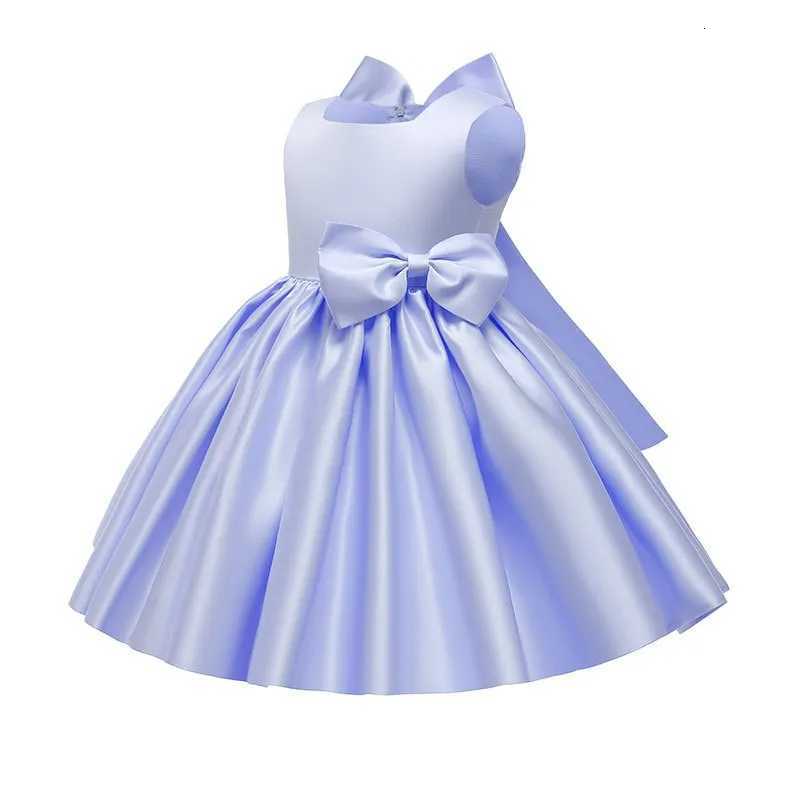 Girls Big Bow Dress Elegant Princess Wedding Gown Children Fashion Bowknot Dresses Kids Toddler Birthday Party Clothing 1-8Y Z250904