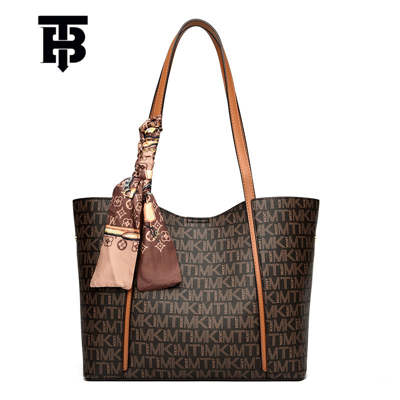 TB BHULAMTE Presbyopia Scarf Print Single Shoulder Designer S Bag Bag 2025 New Large Capacity Women's Tote Bag High-end Versatile Handbag