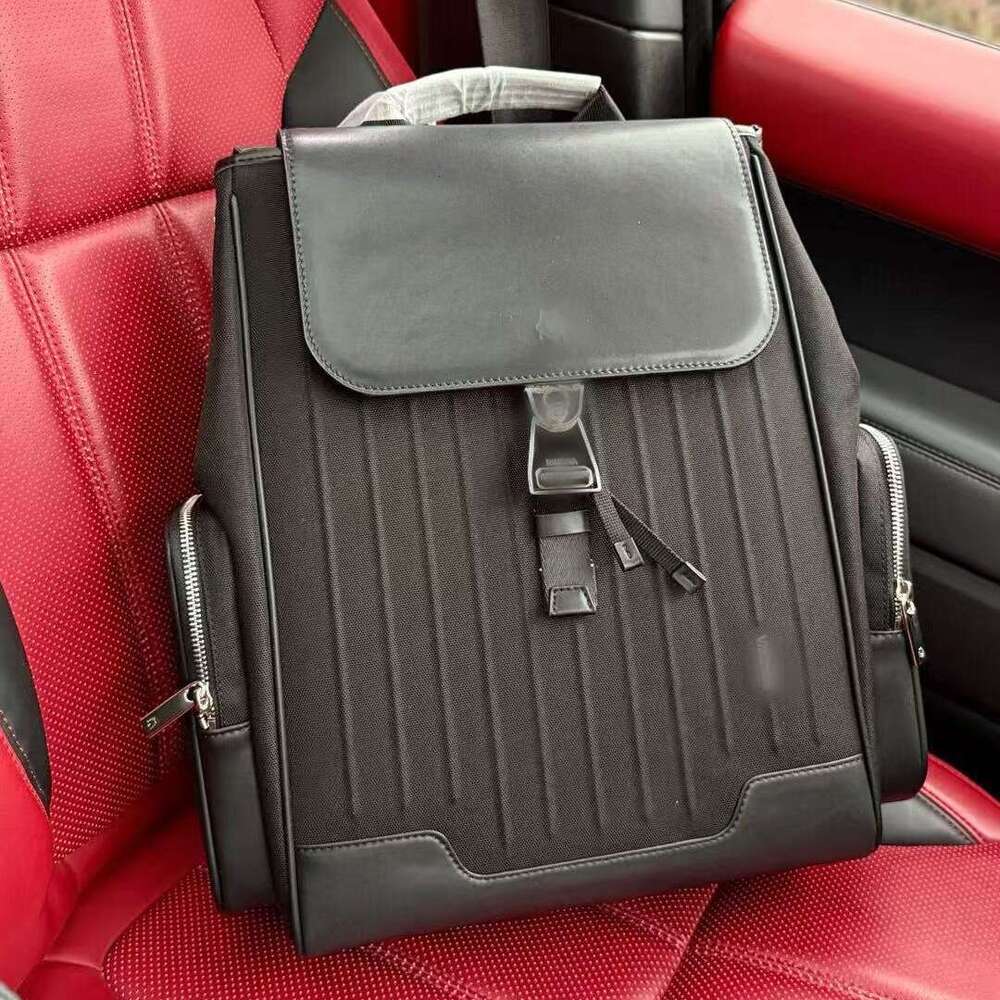 R Brand Model Da Niu Celebrity Same Style Genuine Leather Canvas School Bag Commuting New Nylon Backpack