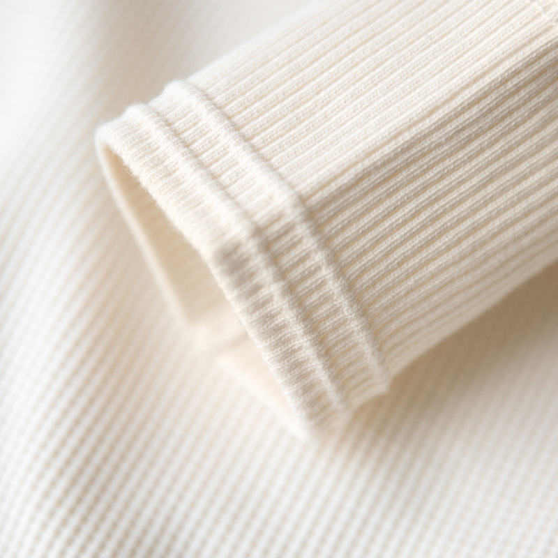 Maden Workwear Vintage Waffle Henry Shirt Vintage Long Sleeve Amekaji Solid Sweater For Men