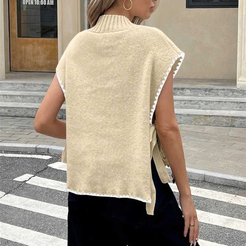 Autumn Fashion Side Laceup Bowknot Sweaters Women Elegant Round Neck Knitwear Tops Pullover Winter Loose Hollow Jumper Harajuku M250904