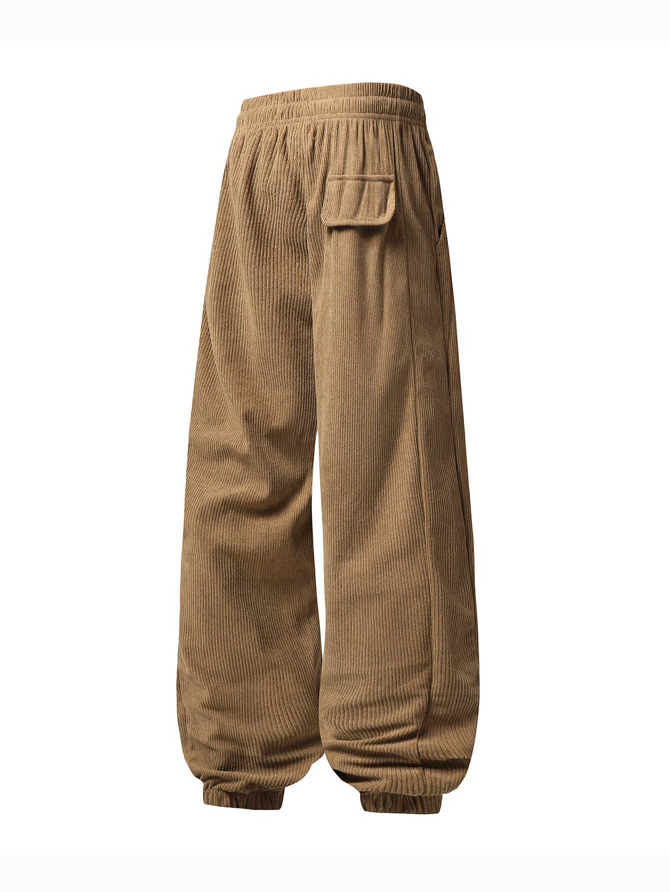 Baggy Corduroy Jogger Pants Men Tech Fleece Sweatpants Man Autumn Winter Casual Harem Pants Male Sport Bunched feetXJ250904