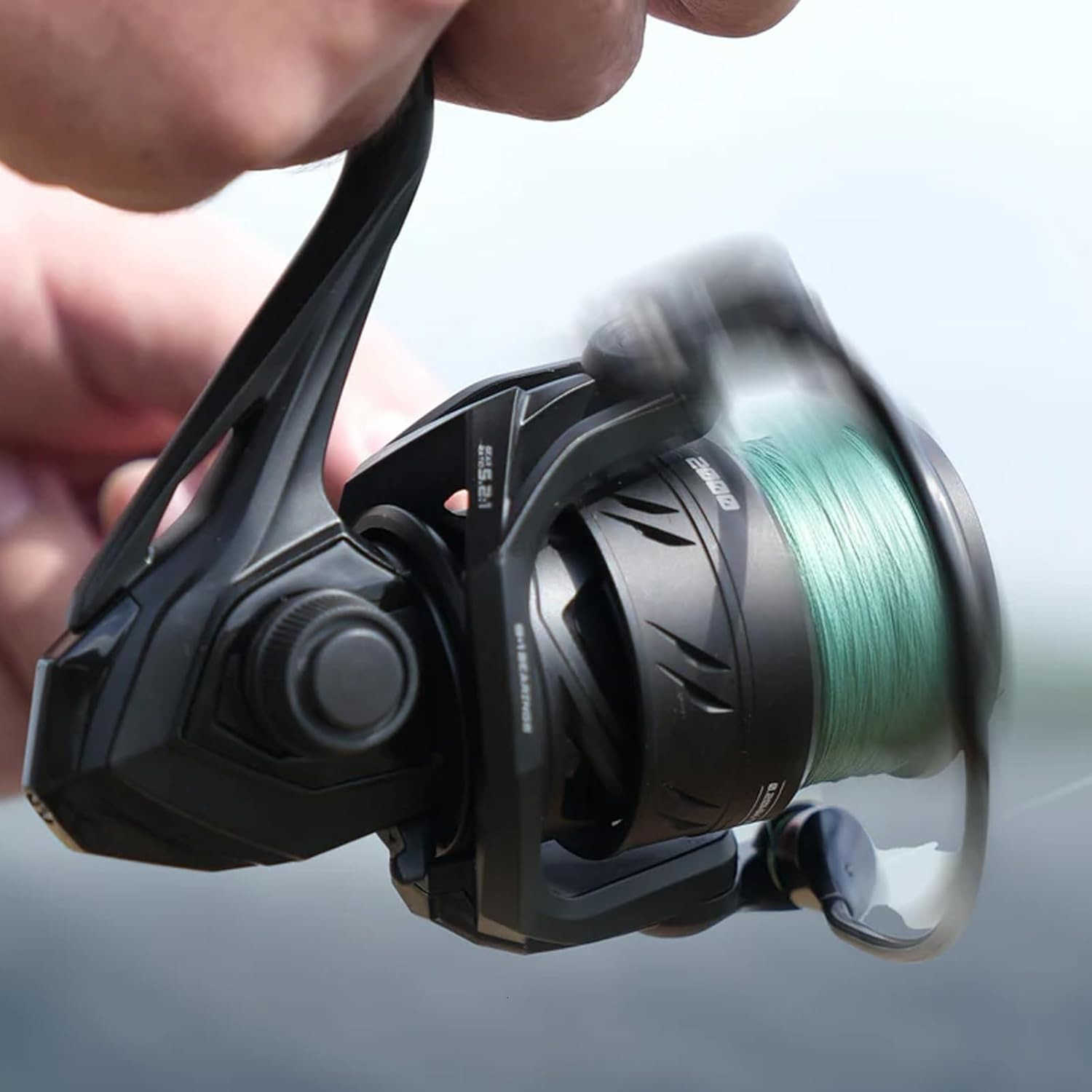 Spinning Reel Freshwater Fishing Reels Spinning 91 Ball Bearings 265LBs Max Drag 521 Gear Ratio Graphite Frame CNC Aluminum Spool 500 to 5000 Series H