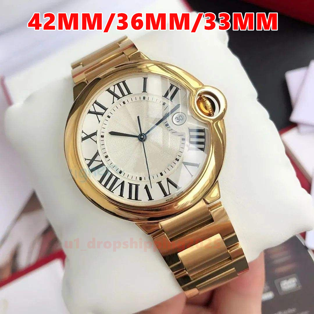 Watch Men's Luxury Diamond Watches Iced Out Fashion mechanical automatic Watch Full couple 42mm Rose Gold Business Watch montre de luxe