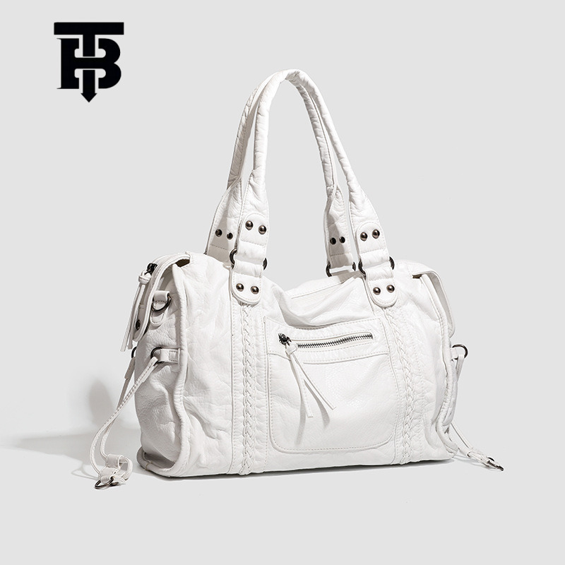 TB BHULAMTE Cross-border Hot-selling French Retro Motorcycle Bag Single Shoulder Crossbody Bag Tote Bag Large Capacity Designer s bag Women's Bag