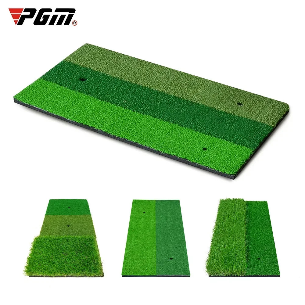PGM Golf Hitting Mat Indoor Outdoor Mini Practice Durable PP Grass Pad Backyard Exercise Golf Training Aids With TEE DJD003250904