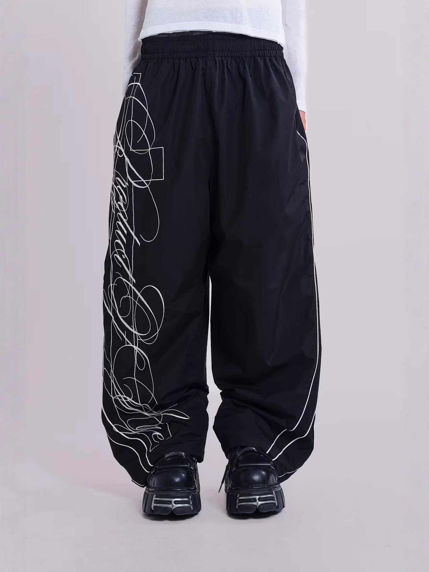 Men's Pants Gothic Elephant Graphic Loose Cotton Trousers Men Y2K Harajuku Hip-Hop Fashion Couples Casual Streetwear