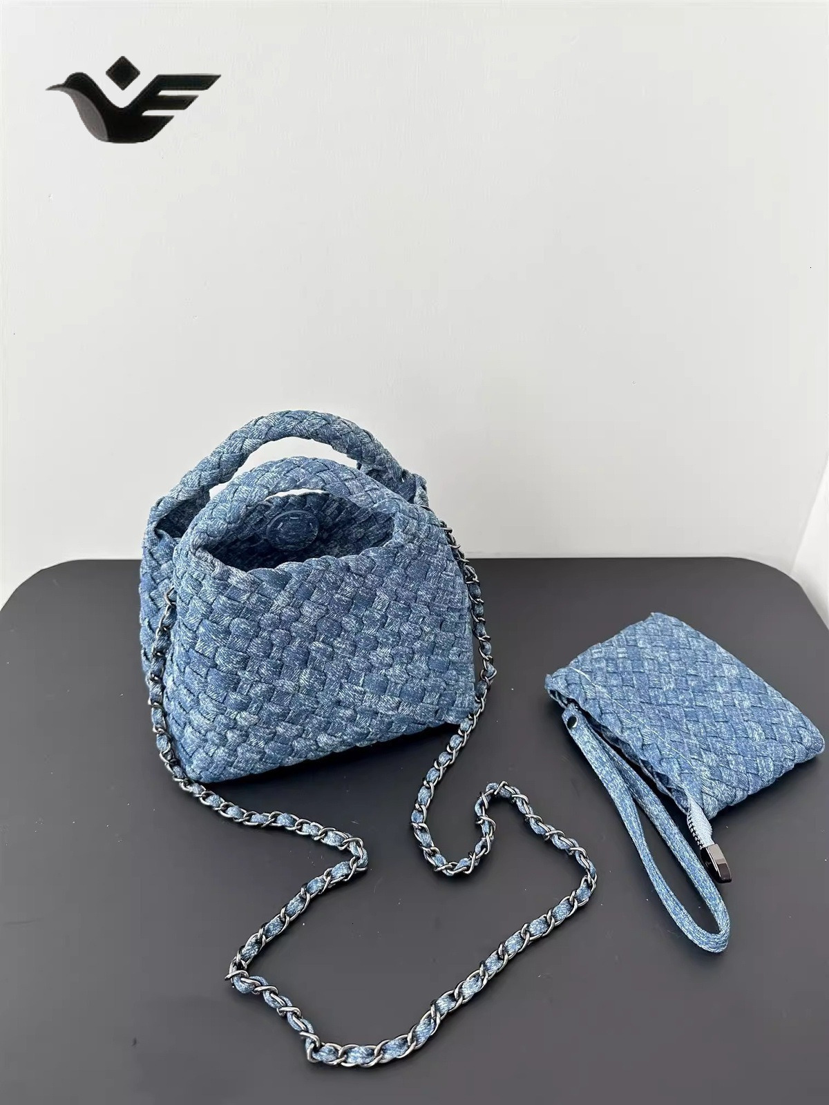 Feiyan Free Shipping New Designer Bag Luxury Shopping Bag Denim Woven Tote Bag For Women Large Capacity Handheld Basket Bag Single Shoulder Underarm