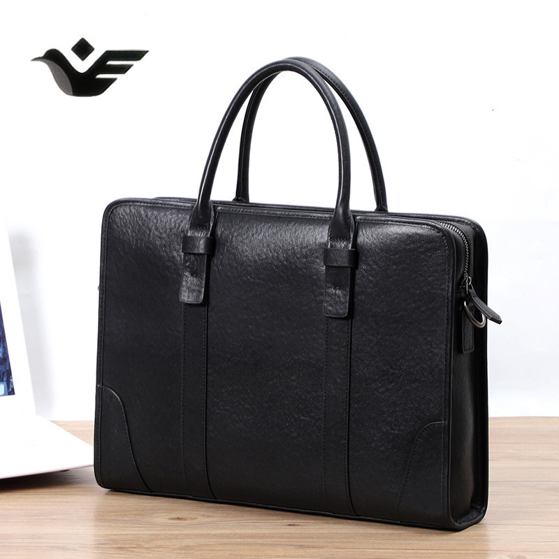 Feiyan Free Shipping New Designer Bag Luxury Shopping Bag Genuine Leather Handbag Top Layer Cowhide Men's Single Shoulder Bag Fashion Briefcase L
