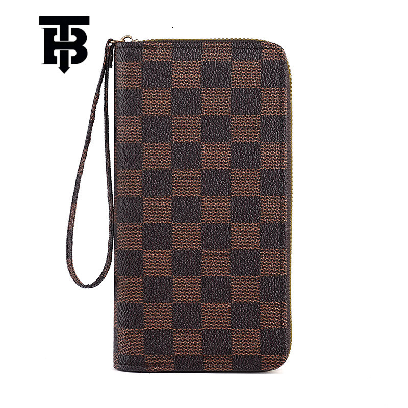 TB BHULAMTE 2025 New Unisex Wallet Long Zipper Designer s bag Printed Wallet Factory Wholesale Checkered Wallet