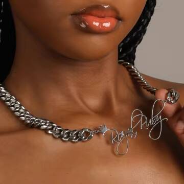 Unisex 18K Gold Plated Stainless Steel Cuban Link Chain Personalized Name Plate Necklace 14mm Trendy Style Simple Design