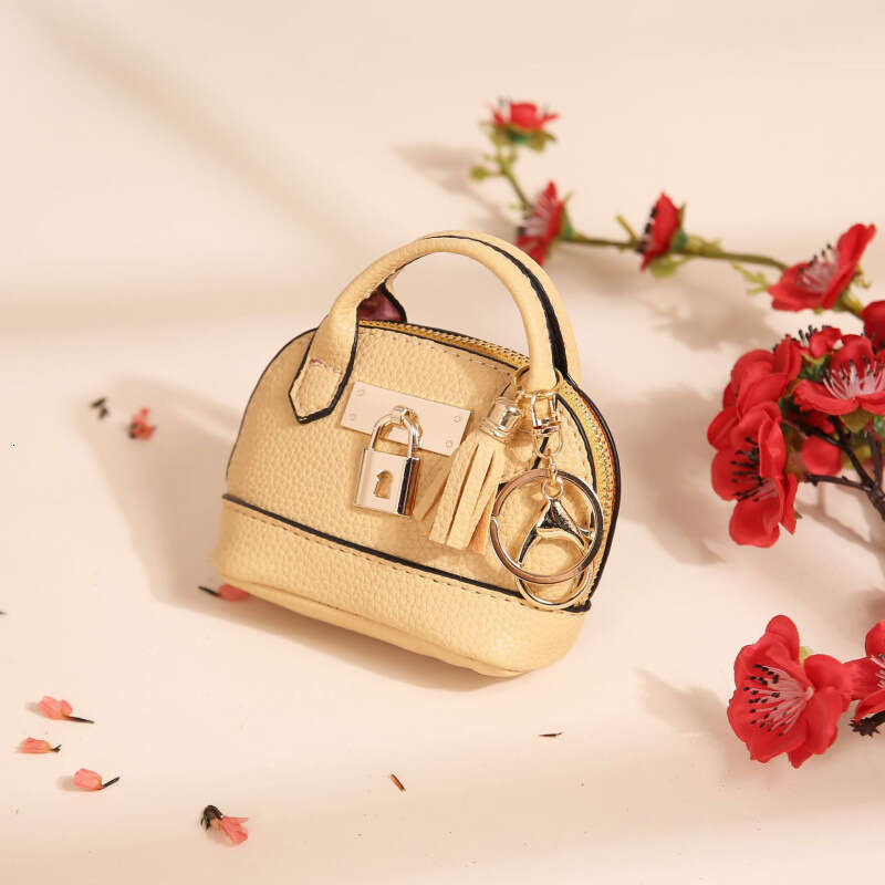 DHEssentials 2024 Summer Korean-Japanese Style Cute Mini Coin Purse Keychain Women's Simple Creative Small Wallet PU Multi-Color