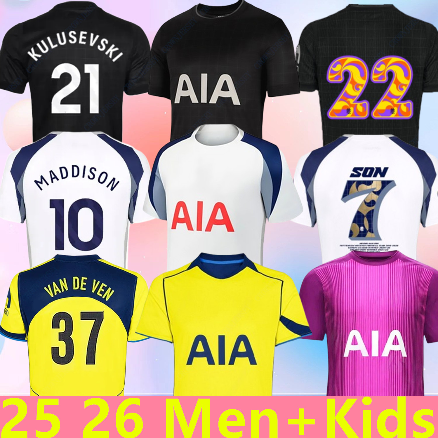 25 26 Season TEL SOLANKE SON KUDUS MADDISON KULUSEVSKI RICHARLISON ROMERO VAN DE VEN BISSOUMA Soccer Jerseys 2025 2026 mens kit kids equipments999