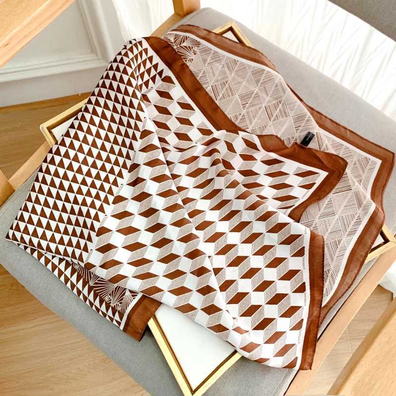 Designer 70*70cm Spring Autumn Lady Beach Silk Scarf New Sty scarf Wen Fashion Square shawl wrap Luxury foard band muffr G250904