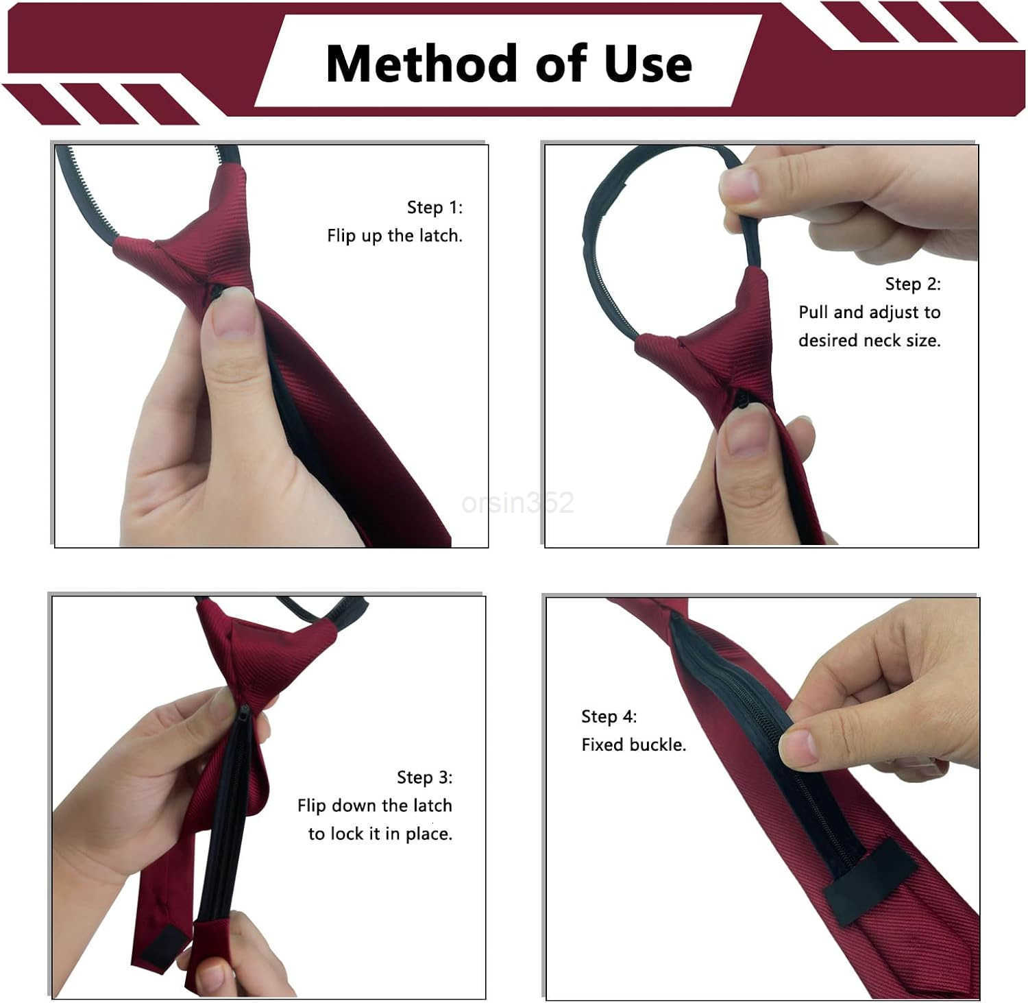 Mens Pretied Adjustable Tie Solid Color 315 Zipper Ties Neckties for Wedding Business Graduation SchoolW250904