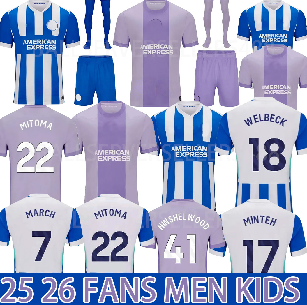 MITOMA 25 26 Brighton jerseys GROSS 2025 WELLBECK Seagull BHAFC football shirt MARCH ENCISO PROPPER Men Kids Kit BRIGHTON fc Limited Edition and hove Alb ion player