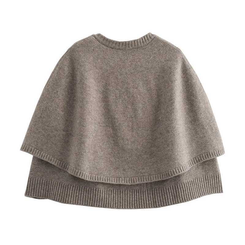 MUJER Cape Cropped Cardigan for Women Knitted Short Sweaters Cardigans Women Fashion Button Knitwear Women Cloak Womens Sweater M250904