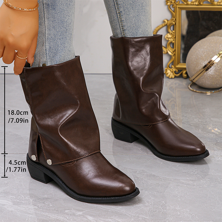 Winter pant leg boots for women - Merlot pointed toe short boots