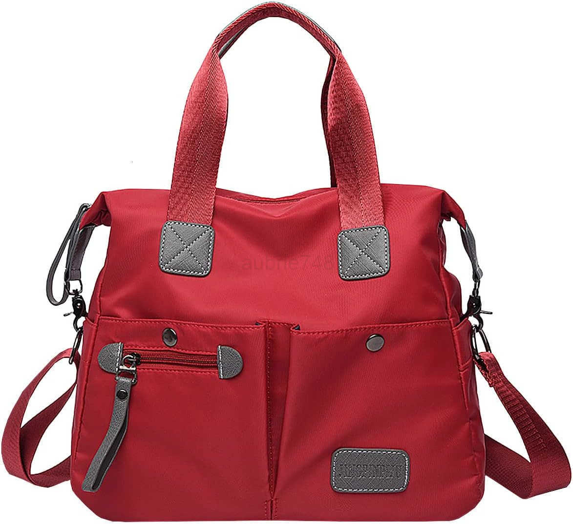 Tote Bag for WomenMulti Pockets Shoulder HandbagNurse Bag for WorkLarge Cross body PurseFashion Nylon Top Handle Satchel M250904