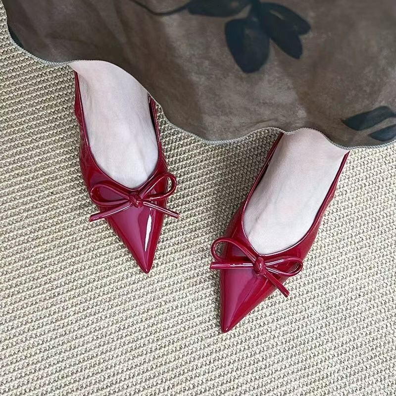 2025 Designer's New Butterfly Bow Stiletto Pointed Fashion High Heels Women's Shoes Single Shoes