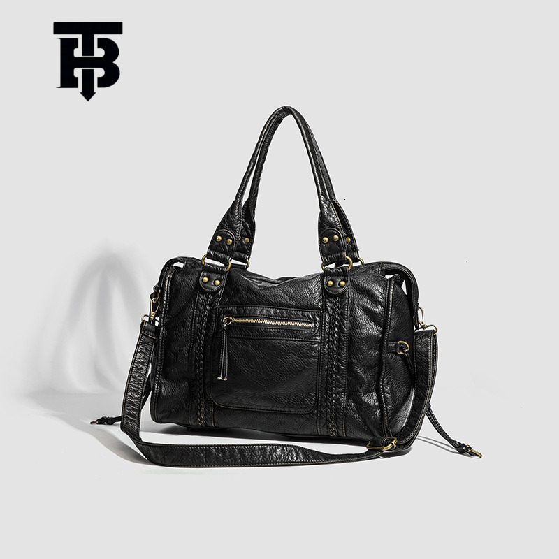 TB BHULAMTE Cross-border Hot-selling French Retro Motorcycle Bag Single Shoulder Crossbody Bag Tote Bag Large Capacity Designer s bag Women's Bag