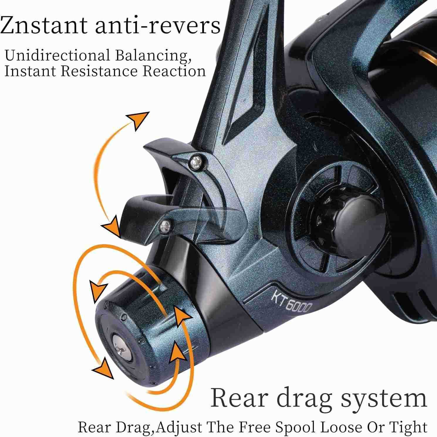 Carp Fishing Reel 131 Stainless Steel BB Bait Feeder Spinning Reel for Freshwater and Saltwater W250904