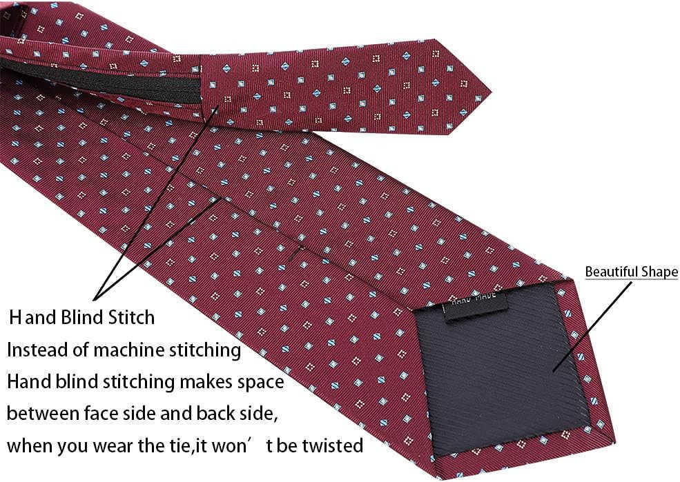 6 PACKS Men NecktieRegularExtra Long Adjustable Pre Tied Clip on Easy Zipper Neck Ties for Men 315in WideW250904