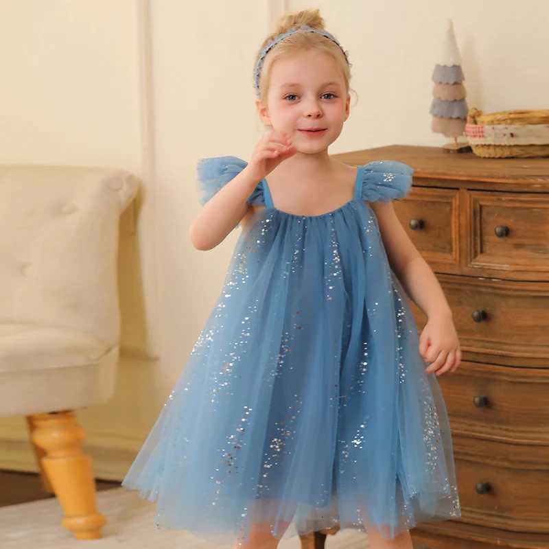 Baby Girl Dress Soild Tulle Tutu Vestidos For 1-5Y Kids Birthday Party Princess Set Infant Summer Sweet Girl Costumes Z250904
