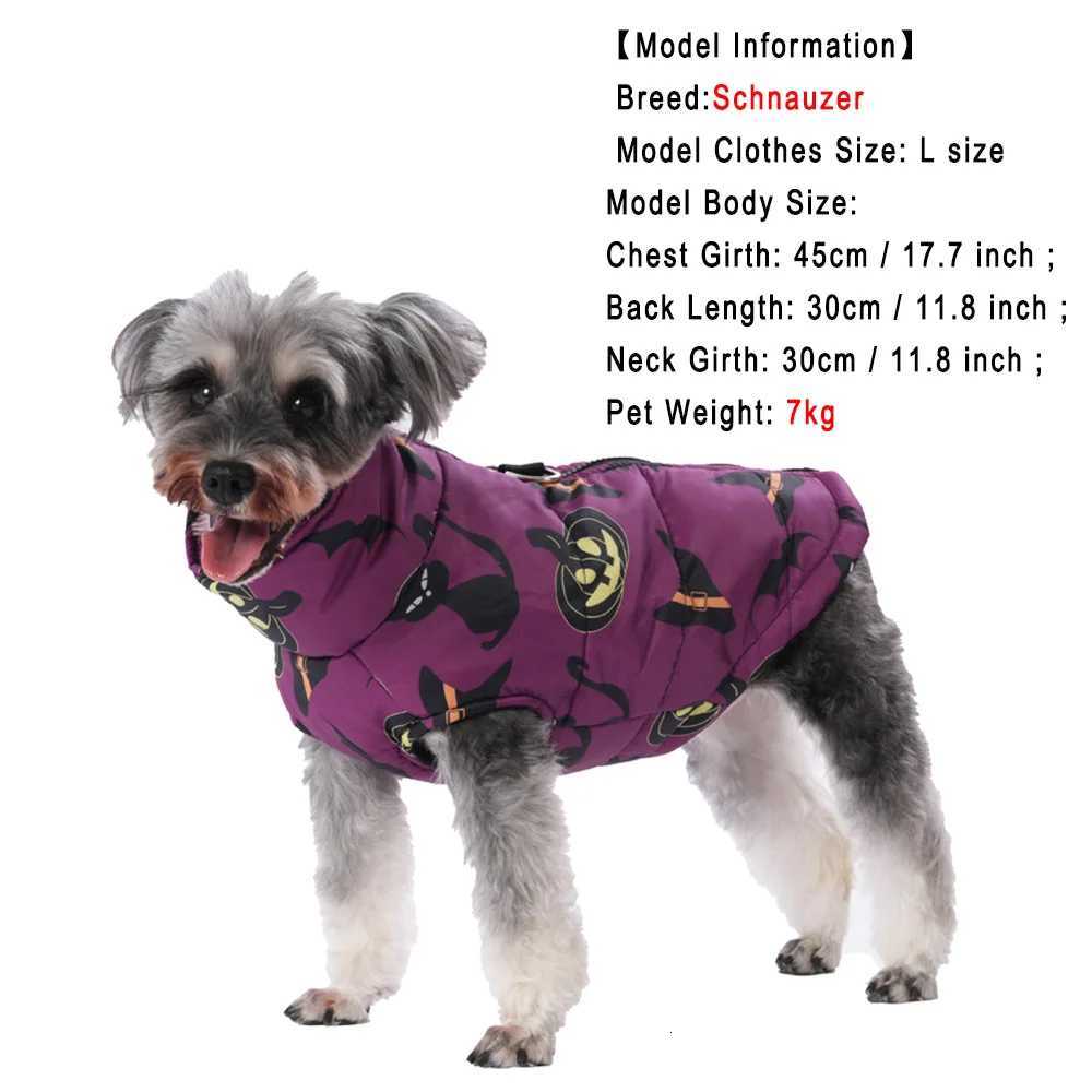 Winter Pet Dog Cosplay Costume Halloween Party Dressed Up Print Puppy Coat Vest For Small Medium Dogs Cats Yorkshire Schnauzer W250904