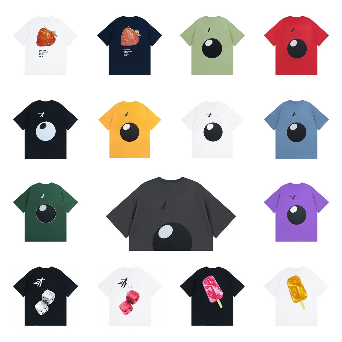 wholesale Mens Designer Cotton T Shirt Letter Print Graphic Tee Vintage Hip Hop Loose Sports Short Sleeve Tops Men Streewear