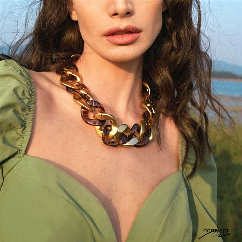 Bold Leopard Print Acrylic Chain Lightweight Ddmyday Statement Dangle Earrings For Women Ddmyday