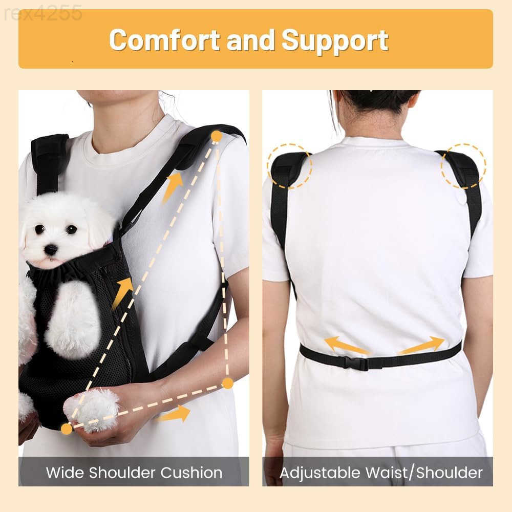Dog Cat Backpack Carrier Dog Carrier Adjustable for Small Medium Dogs Pet Dog Front Chest Carriers Backpacks Puppy Carrier Sling Backpack Holder Papoo