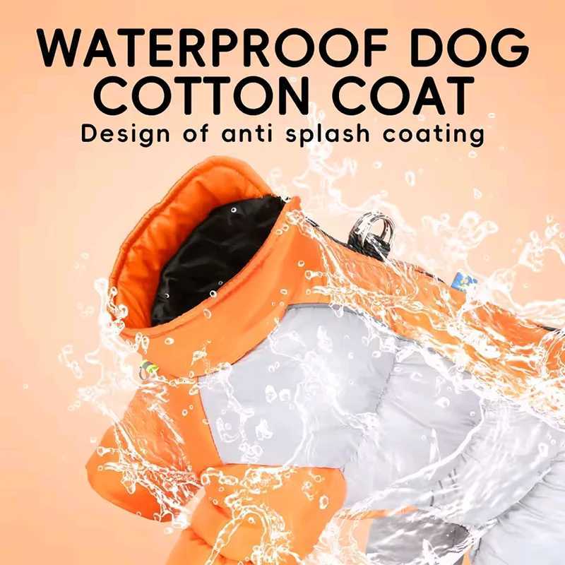 Winter Pet Warm Big Dog Cotton Clothing With Reflective Strap Waterproof Dog Jumpsuit for Small Medium Large Dogs Clothes W250904